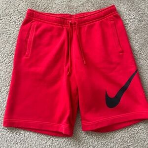 Nike Men's Red Sports/Sweat Shorts